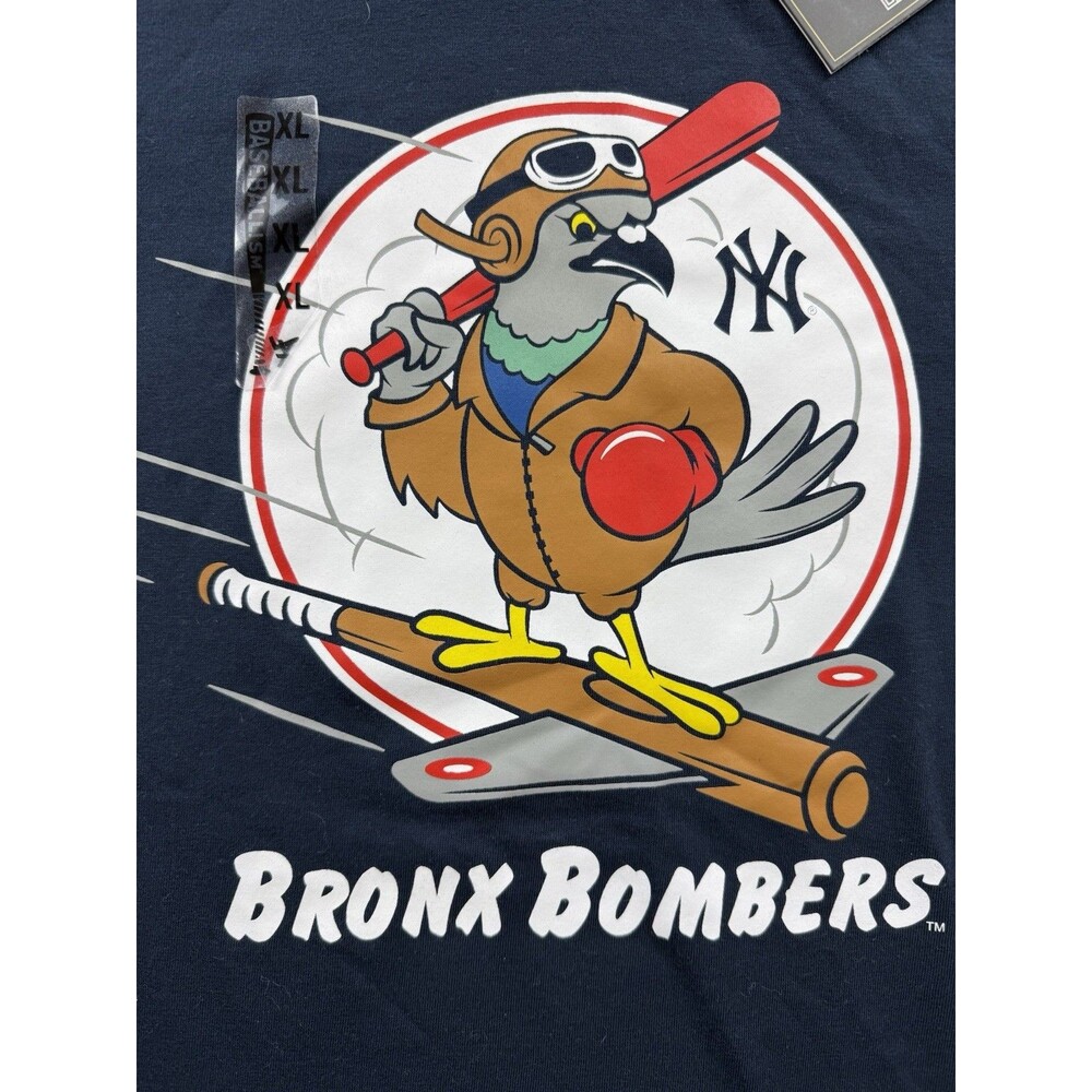 Bassballism Bronx Bombers Pigeon Shirt Size XL New York Yankees - Picture 2 of 6